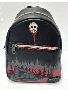 Loungefly Friday the 13th Jason Mini Backpack Camp Crystal Lake Mask NWOT